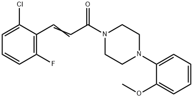 (E)-3-(2-chloro-6-fluorophenyl)-1-[4-(2-methoxyphenyl)piperazin-1-yl]prop-2-en-1-one Struktur