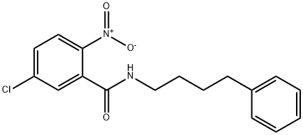 5-chloro-2-nitro-N-(4-phenylbutyl)benzamide Struktur