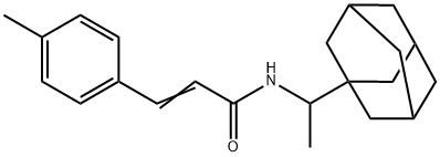 (E)-N-[1-(1-adamantyl)ethyl]-3-(4-methylphenyl)prop-2-enamide Struktur