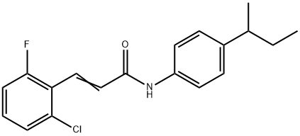 (E)-N-(4-butan-2-ylphenyl)-3-(2-chloro-6-fluorophenyl)prop-2-enamide Struktur