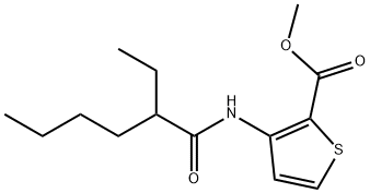 methyl 3-(2-ethylhexanoylamino)thiophene-2-carboxylate Struktur