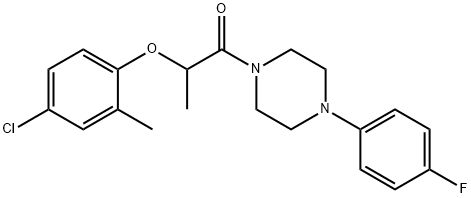 2-(4-chloro-2-methylphenoxy)-1-[4-(4-fluorophenyl)piperazin-1-yl]propan-1-one Struktur