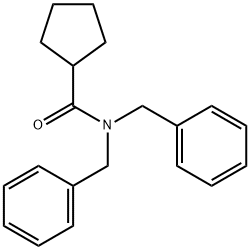 N,N-dibenzylcyclopentanecarboxamide Struktur