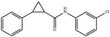 N-(3-chlorophenyl)-2-phenylcyclopropane-1-carboxamide Struktur