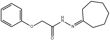 N-(cycloheptylideneamino)-2-phenoxyacetamide Struktur