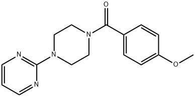 (4-methoxyphenyl)-(4-pyrimidin-2-ylpiperazin-1-yl)methanone Struktur