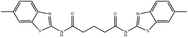 N,N'-bis(6-methyl-1,3-benzothiazol-2-yl)pentanediamide Struktur