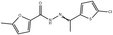 N-[(E)-1-(5-chlorothiophen-2-yl)ethylideneamino]-5-methylfuran-2-carboxamide Struktur