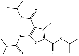 dipropan-2-yl 3-methyl-5-(2-methylpropanoylamino)thiophene-2,4-dicarboxylate Struktur