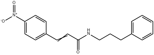 (E)-3-(4-nitrophenyl)-N-(3-phenylpropyl)prop-2-enamide Struktur