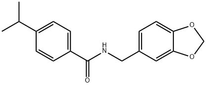 N-(1,3-benzodioxol-5-ylmethyl)-4-propan-2-ylbenzamide Struktur