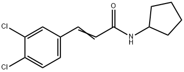 (E)-N-cyclopentyl-3-(3,4-dichlorophenyl)prop-2-enamide Struktur