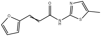 (E)-3-(furan-2-yl)-N-(5-methyl-1,3-thiazol-2-yl)prop-2-enamide Struktur