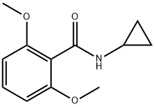 N-cyclopropyl-2,6-dimethoxybenzamide Struktur