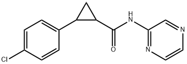 2-(4-chlorophenyl)-N-pyrazin-2-ylcyclopropane-1-carboxamide Struktur