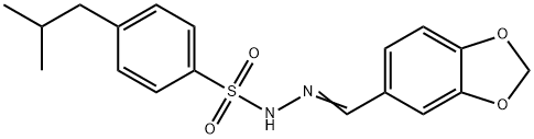 N-[(Z)-1,3-benzodioxol-5-ylmethylideneamino]-4-(2-methylpropyl)benzenesulfonamide Struktur