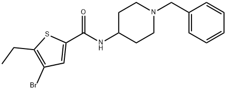 N-(1-benzylpiperidin-4-yl)-4-bromo-5-ethylthiophene-2-carboxamide Struktur