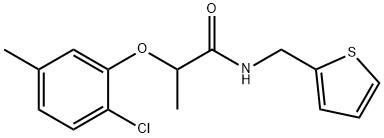 2-(2-chloro-5-methylphenoxy)-N-(thiophen-2-ylmethyl)propanamide Struktur