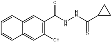 N'-(cyclopropanecarbonyl)-3-hydroxynaphthalene-2-carbohydrazide Struktur