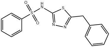 N-(5-benzyl-1,3,4-thiadiazol-2-yl)benzenesulfonamide Struktur