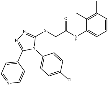 2-[[4-(4-chlorophenyl)-5-pyridin-4-yl-1,2,4-triazol-3-yl]sulfanyl]-N-(2,3-dimethylphenyl)acetamide Struktur