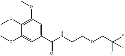 3,4,5-trimethoxy-N-[2-(2,2,2-trifluoroethoxy)ethyl]benzamide Struktur