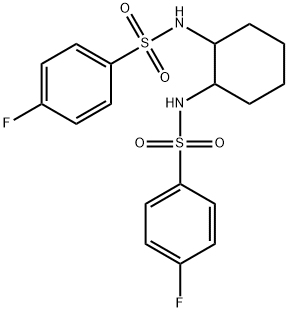 4-fluoro-N-[2-[(4-fluorophenyl)sulfonylamino]cyclohexyl]benzenesulfonamide Struktur