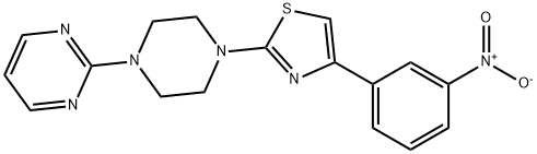 4-(3-nitrophenyl)-2-(4-pyrimidin-2-ylpiperazin-1-yl)-1,3-thiazole Struktur