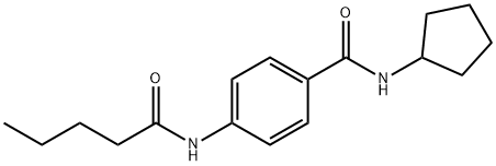 N-cyclopentyl-4-(pentanoylamino)benzamide Struktur