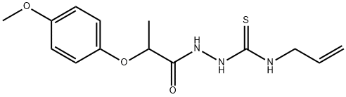 1-[2-(4-methoxyphenoxy)propanoylamino]-3-prop-2-enylthiourea Struktur