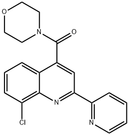 (8-chloro-2-pyridin-2-ylquinolin-4-yl)-morpholin-4-ylmethanone Struktur