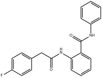 2-[[2-(4-fluorophenyl)acetyl]amino]-N-phenylbenzamide Struktur