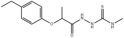 1-[2-(4-ethylphenoxy)propanoylamino]-3-methylthiourea Struktur