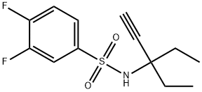 N-(3-ethylpent-1-yn-3-yl)-3,4-difluorobenzenesulfonamide Struktur