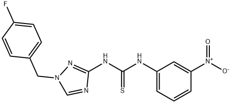 1-[1-[(4-fluorophenyl)methyl]-1,2,4-triazol-3-yl]-3-(3-nitrophenyl)thiourea Struktur