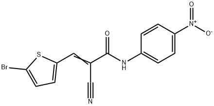 (E)-3-(5-bromothiophen-2-yl)-2-cyano-N-(4-nitrophenyl)prop-2-enamide Struktur