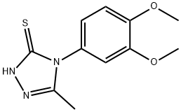 4-(3,4-dimethoxyphenyl)-3-methyl-1H-1,2,4-triazole-5-thione Struktur