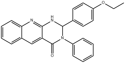 2-(4-ethoxyphenyl)-3-phenyl-1,2-dihydropyrimido[4,5-b]quinolin-4-one Struktur