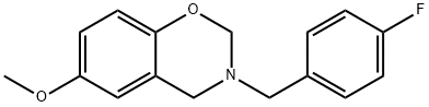 3-[(4-fluorophenyl)methyl]-6-methoxy-2,4-dihydro-1,3-benzoxazine Struktur