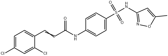 (E)-3-(2,4-dichlorophenyl)-N-[4-[(5-methyl-1,2-oxazol-3-yl)sulfamoyl]phenyl]prop-2-enamide Struktur