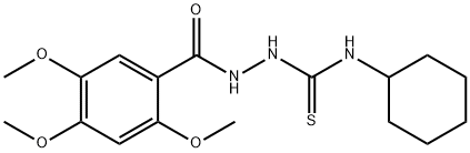 1-cyclohexyl-3-[(2,4,5-trimethoxybenzoyl)amino]thiourea Struktur