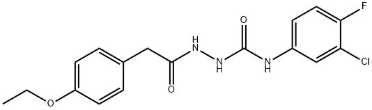 1-(3-chloro-4-fluorophenyl)-3-[[2-(4-ethoxyphenyl)acetyl]amino]urea Struktur