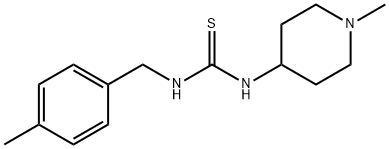 1-[(4-methylphenyl)methyl]-3-(1-methylpiperidin-4-yl)thiourea Struktur