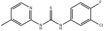 1-(3-chloro-4-fluorophenyl)-3-(4-methylpyridin-2-yl)thiourea Struktur