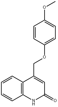 4-[(4-methoxyphenoxy)methyl]-1H-quinolin-2-one Struktur