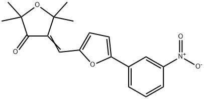 (4Z)-2,2,5,5-tetramethyl-4-[[5-(3-nitrophenyl)furan-2-yl]methylidene]oxolan-3-one Struktur