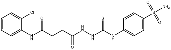 N-(2-chlorophenyl)-4-oxo-4-[2-[(4-sulfamoylphenyl)carbamothioyl]hydrazinyl]butanamide Struktur