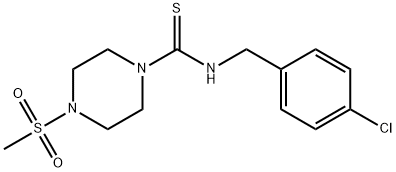 N-[(4-chlorophenyl)methyl]-4-methylsulfonylpiperazine-1-carbothioamide Struktur