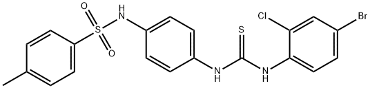 1-(4-bromo-2-chlorophenyl)-3-[4-[(4-methylphenyl)sulfonylamino]phenyl]thiourea Structure