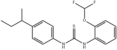 1-(4-butan-2-ylphenyl)-3-[2-(difluoromethoxy)phenyl]thiourea Struktur